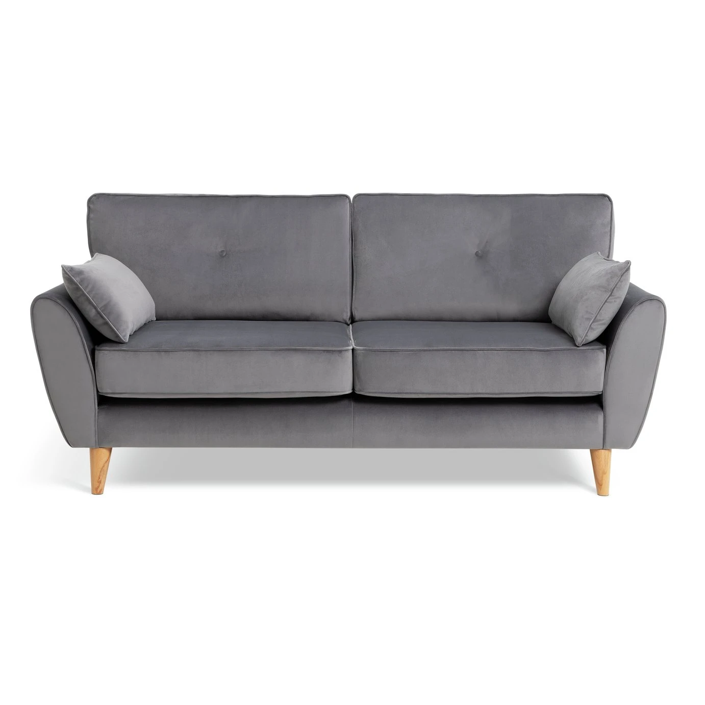Habitat Iris Fabric 3 Seater Sofa - Grey 3 Habitat Iris Fabric 3 Seater Sofa - Grey