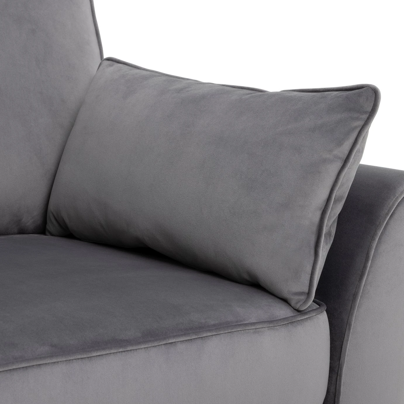 Habitat Iris Fabric 3 Seater Sofa - Grey 11 Habitat Iris Fabric 3 Seater Sofa - Grey - Image 9
