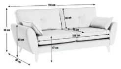 Habitat Iris Fabric 3 Seater Sofa - Navy -Habitat 2910734 R E001