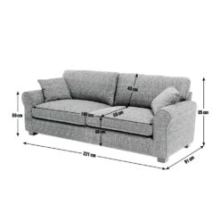 Habitat Lisbon Fabric 4 Seater Sofa - Beige 13 Habitat Lisbon Fabric 4 Seater Sofa - Beige -Habitat 2998983 R E001