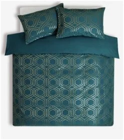 Habitat Geo Jacquard Teal Bedding Set - Double 9 Habitat Geo Jacquard Teal Bedding Set - Double -Habitat 3036734 R Z002A