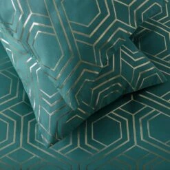 Habitat Geo Jacquard Teal Bedding Set - Double 10 Habitat Geo Jacquard Teal Bedding Set - Double -Habitat 3036734 R Z002C