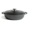 Habitat 4 Litre Shallow Cast Iron Casserole Dish - Black -Habitat 3065482 R Z001A