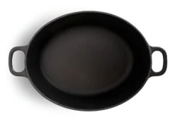 Habitat 4.7 Litre Oval Cast Iron Casserole Dish - Black -Habitat 3065602 R Z002A