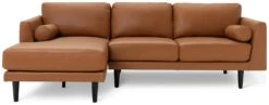 Habitat Jackson Leather Left Corner Chaise Sofa - Tan -Habitat 3102486 R Z003A
