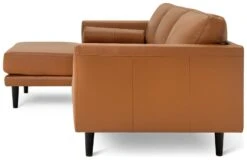 Habitat Jackson Leather Left Corner Chaise Sofa - Tan -Habitat 3102486 R Z004A
