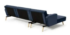 Habitat Andy Left Corner Velvet Clic Clac Sofa Bed - Navy -Habitat 3159491 R Z004A