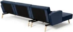 Habitat Andy Left Corner Velvet Clic Clac Sofa Bed - Navy -Habitat 3159491 R Z005A