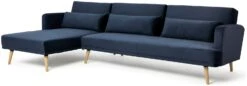 Habitat Andy Left Corner Velvet Clic Clac Sofa Bed - Navy -Habitat 3159491 R Z010A