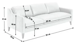 Habitat Leone Leather 4 Seater Sofa - Tan -Habitat 3182853 R E001