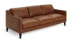 Habitat Leone Leather 4 Seater Sofa - Tan -Habitat 3182853 R Z002A