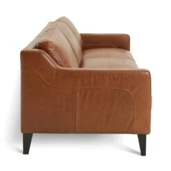 Habitat Leone Leather 4 Seater Sofa - Tan -Habitat 3182853 R Z004A