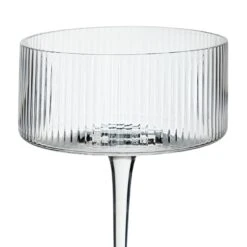 Habitat Ribbed Set Of 4 Champagne Coupe Glasses -Habitat 3186055 R Z003A