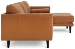 Habitat Jackson Leather Right Corner Chaise Sofa - Tan -Habitat 3247097 R Z004A