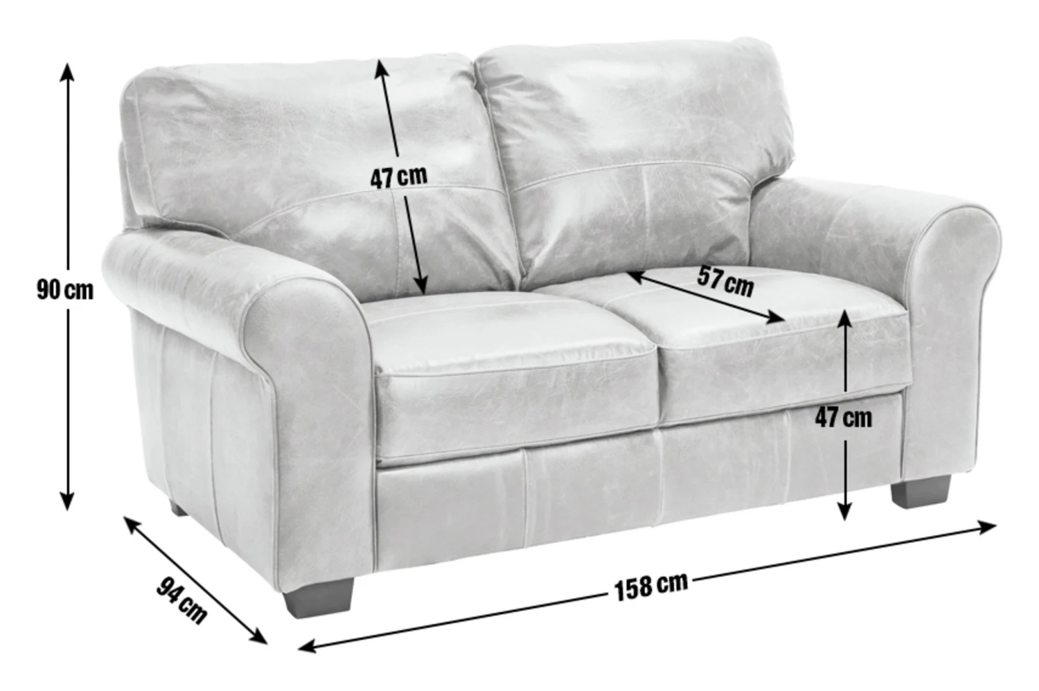 Habitat Salisbury Leather 2 Seater Sofa - Tan 6 Habitat Salisbury Leather 2 Seater Sofa - Tan - Image 4