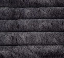 Habitat Ribbed Faux Fur Throw - Charcoal - 125X150cm -Habitat 3361320 R B001