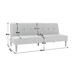 Habitat Odeon 2 Seater Fabric Clic Clac Sofa Bed - Grey -Habitat 3367180 R Z020A