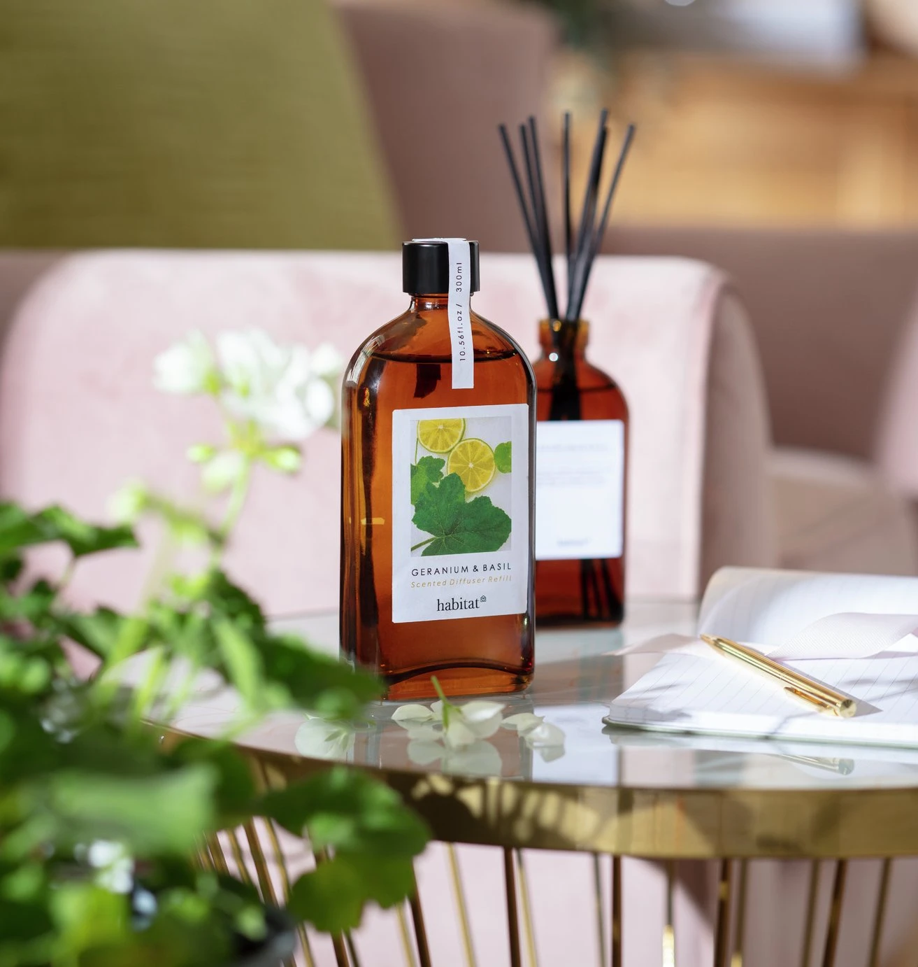 Habitat 300ml Diffuser Refill - Geranium & Basil 4 Habitat 300ml Diffuser Refill - Geranium & Basil - Image 2