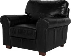 Habitat Salisbury Leather Armchair - Black -Habitat 3384400 R Z002A