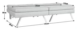 Habitat Duo 2 Seater Clic Clac Sofa Bed - Charcoal -Habitat 3432022 R E001