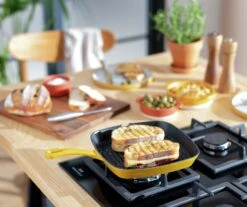 Habitat Global 23cm Cast Iron Griddle Pan - Yellow -Habitat 3449682 R Z001C