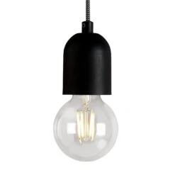 Habitat Pendant Ceiling Light - Matte Black & Herringbone -Habitat 3449802 R Z003A