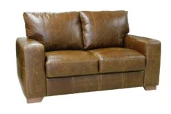 Habitat Eton Leather 2 Seater Sofa - Tan -Habitat 3574478 R Z004A