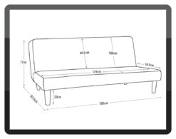Habitat Patsy 2 Seater Clic Clac Sofa Bed - Charcoal -Habitat 3578704 R Z020A