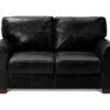 Habitat Salisbury Leather 2 Seater Sofa - Black -Habitat 3609123 R Z001A