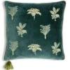 Habitat Embroidered Palm Cushion - Green -43X43cm -Habitat 3989290 R Z001A