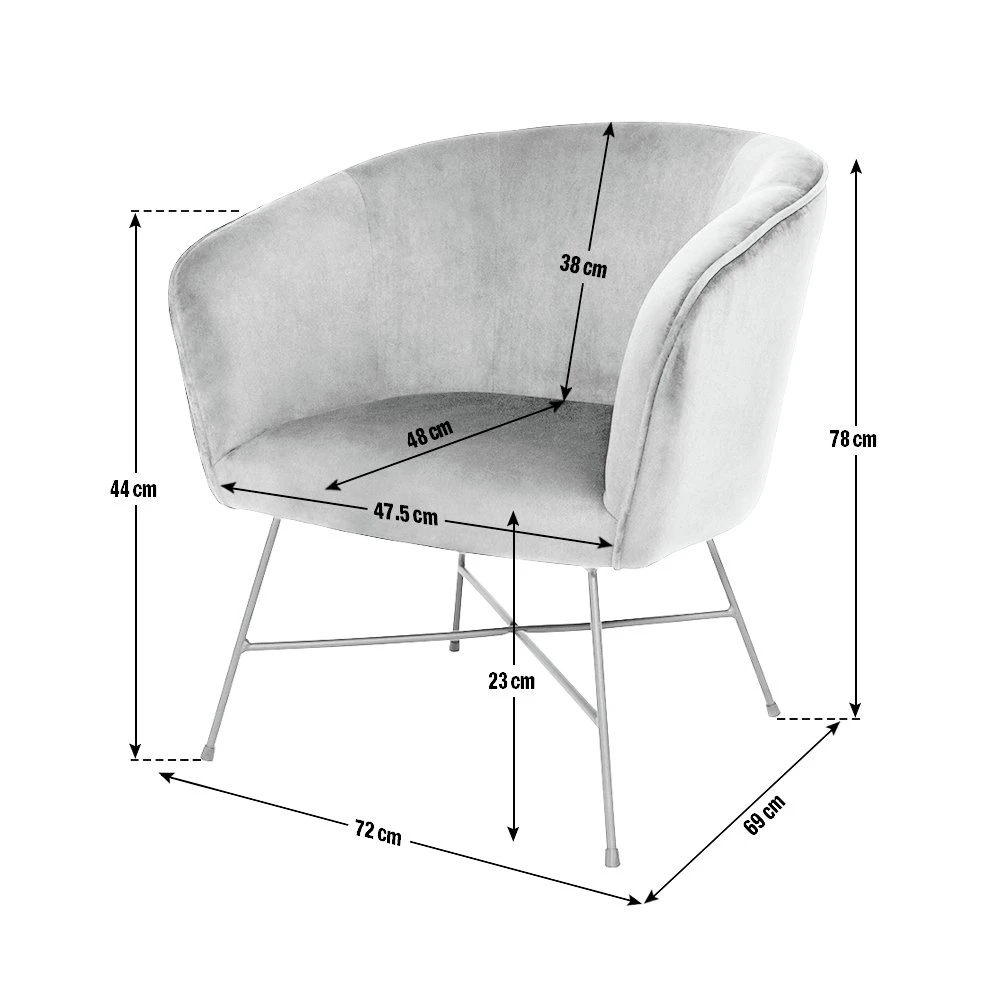 Habitat Jax Velvet Accent Chair - Navy 5 Habitat Jax Velvet Accent Chair - Navy - Image 3