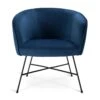 Habitat Jax Velvet Accent Chair - Navy 1 Habitat Jax Velvet Accent Chair - Navy -Habitat 4016234 R Z001A