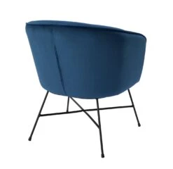 Habitat Jax Velvet Accent Chair - Navy 12 Habitat Jax Velvet Accent Chair - Navy -Habitat 4016234 R Z003A