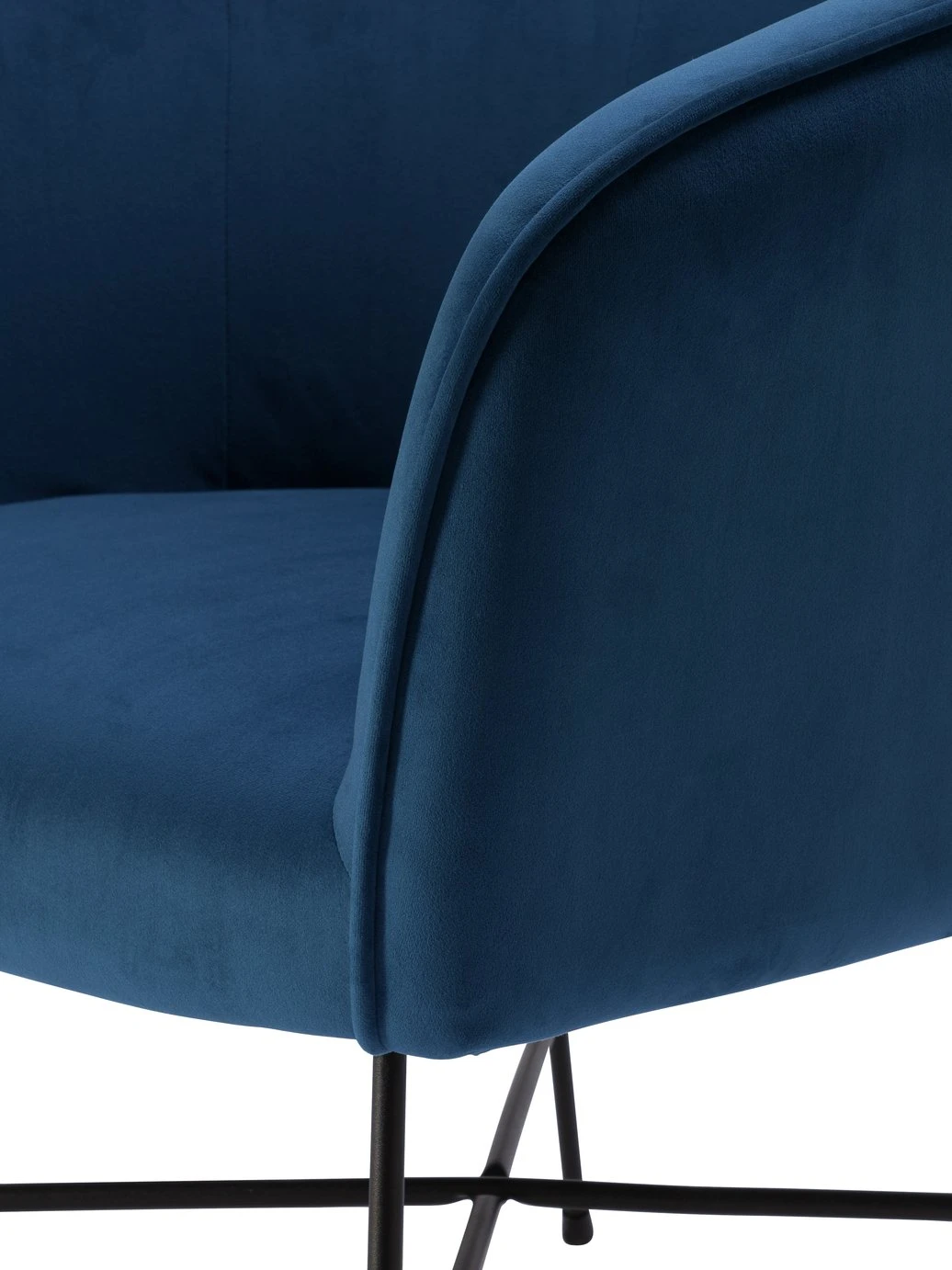 Habitat Jax Velvet Accent Chair - Navy 8 Habitat Jax Velvet Accent Chair - Navy - Image 6