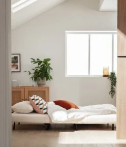 Habitat Roma Small Double Boucle Chairbed - Cream -Habitat 4077981 R Z005A