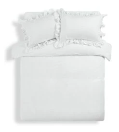 Habitat Cotton 180TC Leaf Matelasse White Bedding - Double -Habitat 4096429 R Z002A