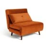 Habitat Roma Single Velvet Chairbed - Orange -Habitat 4165707 R Z001A