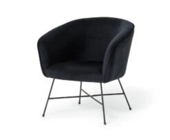 Habitat Jax Velvet Accent Chair - Black -Habitat 4335135 R Z002A