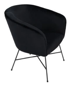 Habitat Jax Velvet Accent Chair - Black -Habitat 4335135 R Z004A