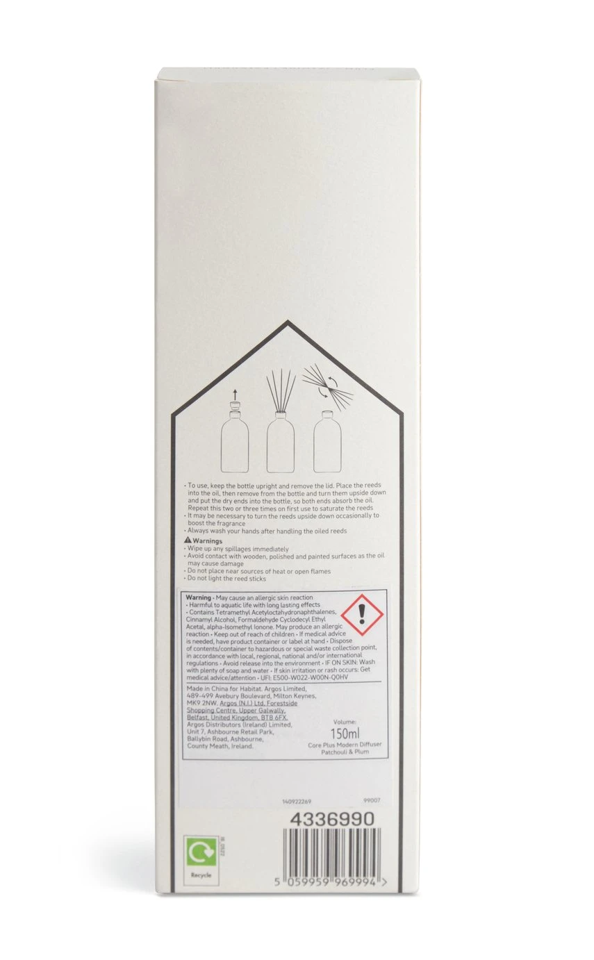 Habitat 150ml Scented Diffuser - Patchouli & Plum 6 Habitat 150ml Scented Diffuser - Patchouli & Plum - Image 4