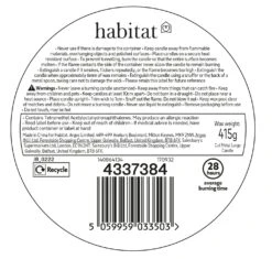 Habitat Metal Cut Large Candle - Rose Saffron & Amber -Habitat 4337384 R Z011A