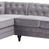 Habitat Chesterfield Right Hand Corner Sofa-Light Grey