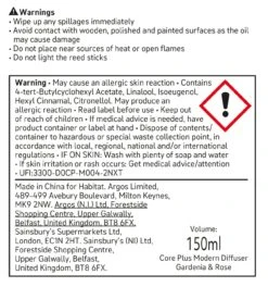 Habitat 150ml Scented Diffuser - Gardenia & Rose -Habitat 4497444 R Z011A