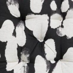 Habitat Ink Print Pack Of 2 Seat Cushions - White And Black -Habitat 4497516 R B001