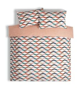 Habitat Geometric ZigZag Multicolour Bedding Set - Single -Habitat 4529257 R Z002A