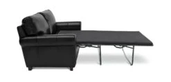 Habitat Salisbury 2 Seater Leather Sofa Bed - Black -Habitat 4552121 R Z004A