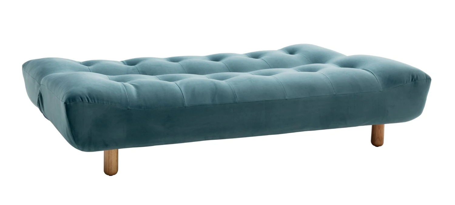 Habitat Kota 3 Seater Velvet Clic Clac Sofa Bed - Teal 5 Habitat Kota 3 Seater Velvet Clic Clac Sofa Bed - Teal - Image 3