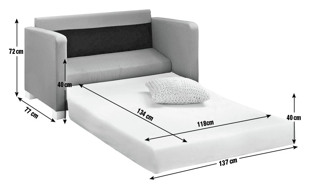 Habitat Lucy 2 Seater Fabric Sofa Bed - Grey 6 Habitat Lucy 2 Seater Fabric Sofa Bed - Grey - Image 4