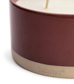 Habitat Large Ceramic Candle - Patchouli & Plum -Habitat 4638911 R Z003A