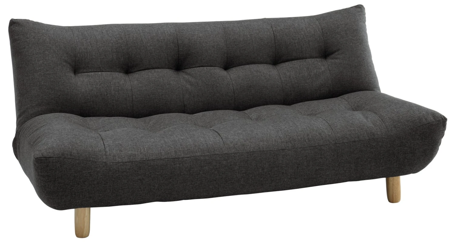 Habitat Kota 3 Seater Fabric Clic Clac Sofa Bed - Charcoal 4 Habitat Kota 3 Seater Fabric Clic Clac Sofa Bed - Charcoal - Image 3